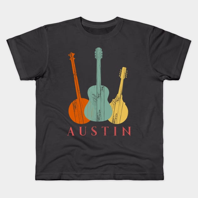 Austin Texas Music Festival Kids T-Shirt by BirdsEyeWorks
